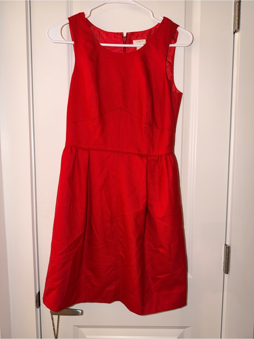 J. Crew Bright Red Sleeveless Fit-and-Flare Kids Dress